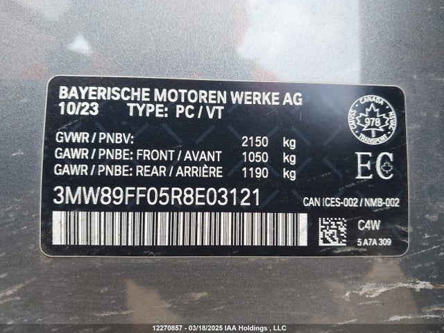 3MW89FF05R8E03121 BMW 330I