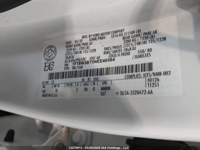 1FT8W3BT5NEE46584 Ford F-350