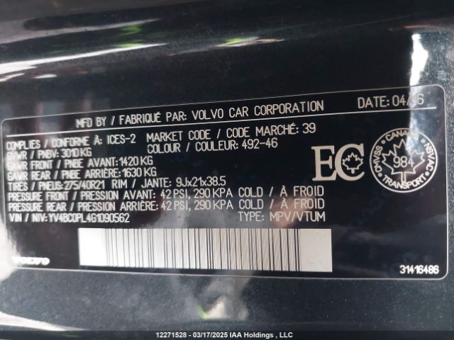 YV4BC0PL4G1090562 Volvo Xc90 Hybrid T8 Phev Inscription