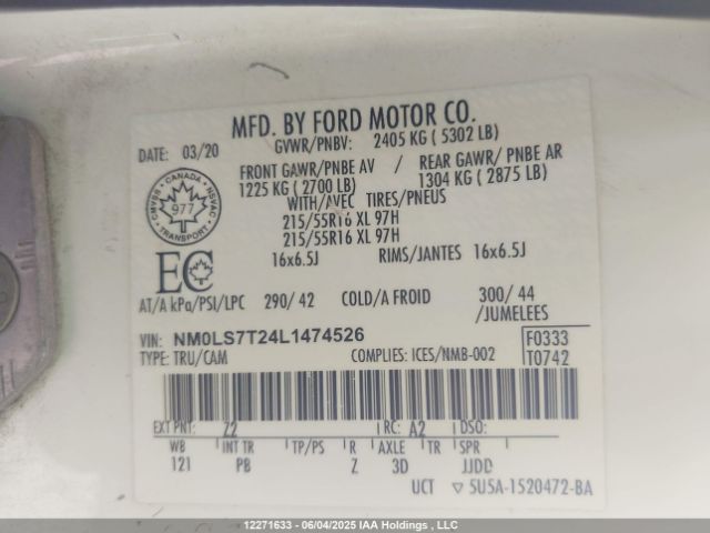 NM0LS7T24L1474526 Ford Transit Connect Xlt
