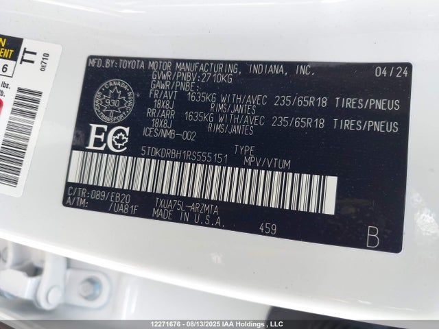 5TDKDRBH1RS555151 Toyota t24a-fts