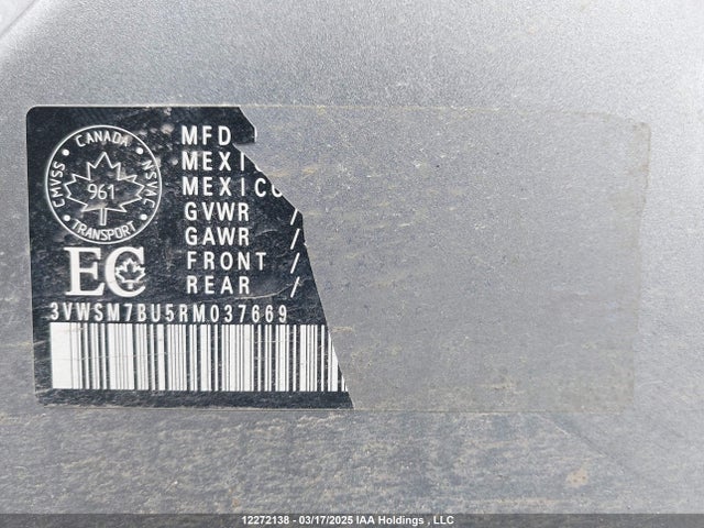 3VWSM7BU5RM037669 Volkswagen tsi