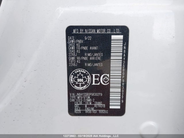 Nissan Armada Platinum 2023 JN8AY2DB0P9830279 Image 9