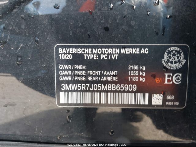 3MW5R7J05M8B65909 BMW 330XI