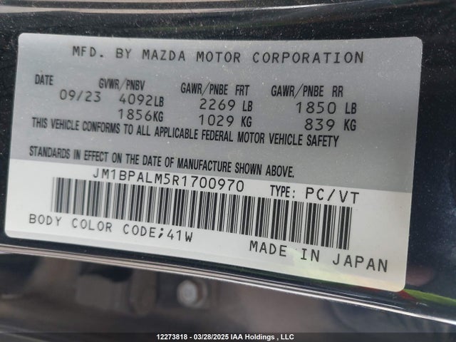 JM1BPALM5R1700970 Mazda pyukd