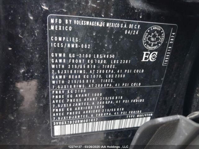 3VVGX7B20RM081417 Volkswagen Taos