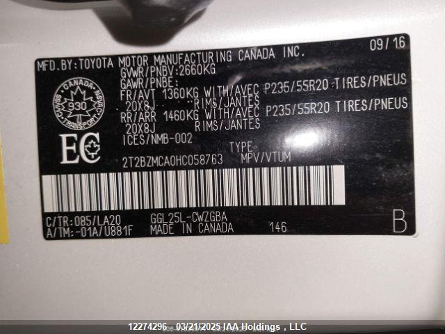 Lexus RX 2017 2T2BZMCA0HC058763 Image 10