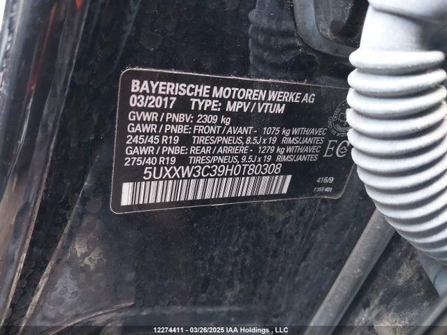 5UXXW3C39H0T80308 BMW X4 Xdrive28i