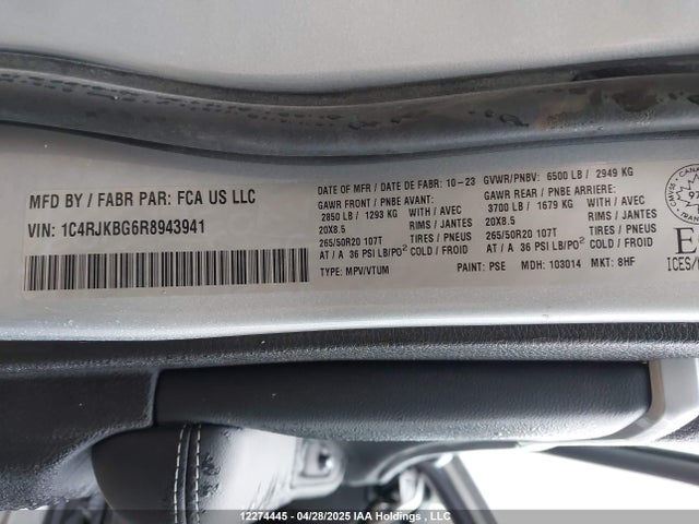 1C4RJKBG6R8943941 Jeep 2024