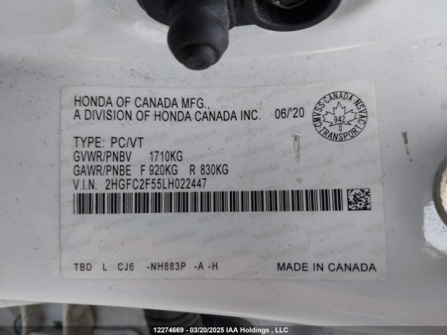 2HGFC2F55LH022447 Honda Civic Lx