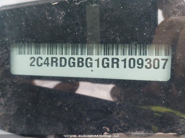 2C4RDGBG1GR109307 Dodge 2016