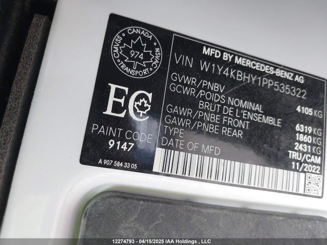 W1Y4KBHY1PP535322 Mercedes-Benz om654