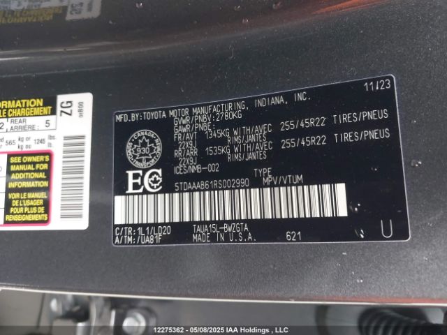 5TDAAAB61RS002990 Lexus Tx 350 Base/350 Premium/350 Luxury