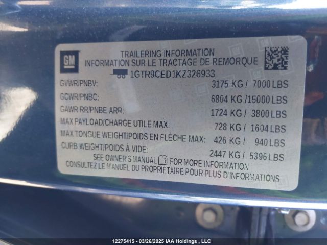 1GTR9CED1KZ326933 GMC Sierra K1500 Elevation