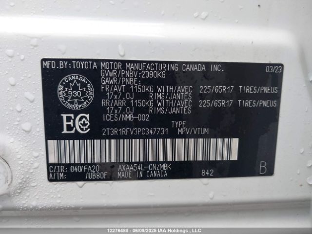 2T3R1RFV3PC347731 Toyota Rav4 Xle/xle Premium