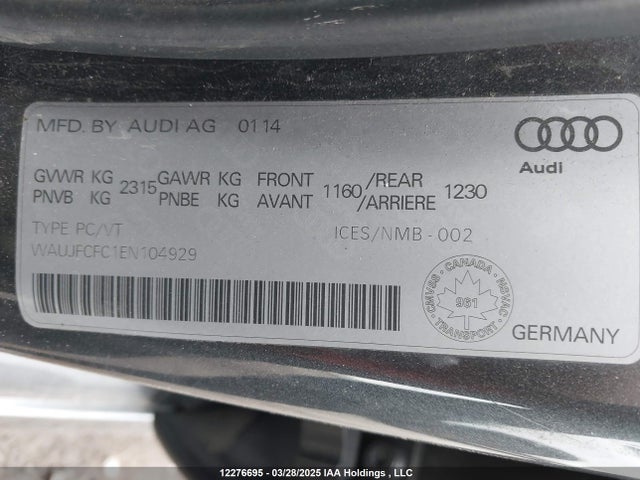 WAUJFCFC1EN104929 Audi A6 PREMIUM