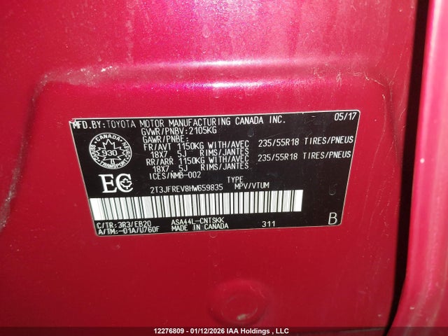 Aukcja sprzedaży 2017 Toyota Rav4 Se, vin: 2T3JFREV8HW659835, numer aukcji: 12276809