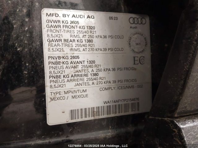 WA114AFY7P2154676 Audi Sq5 Sportback Premium