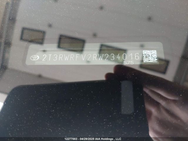 2T3RWRFV2RW234016 Toyota a25a-fxs