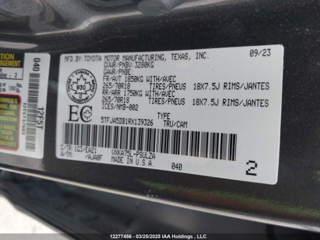 5TFJA5DB1RX139326 Toyota v35a-fts