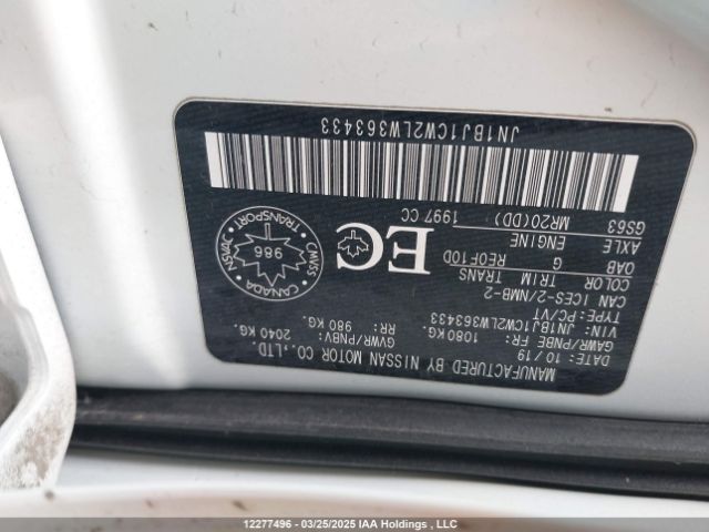 JN1BJ1CW2LW363433 Nissan QASHQAI