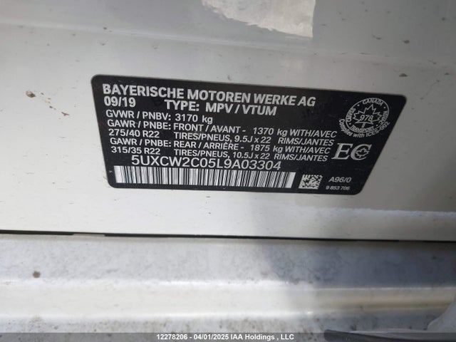 5UXCW2C05L9A03304 BMW X7