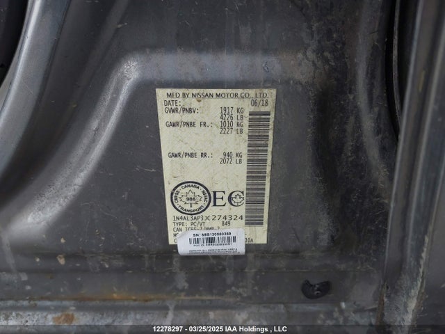 1N4AL3AP3JC274324 Nissan Altima