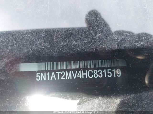5N1AT2MV4HC831519 Nissan Rogue Sv/sl