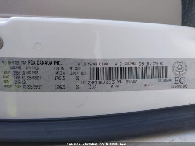 2C4RDGDG3JR290155 Dodge Grand Caravan