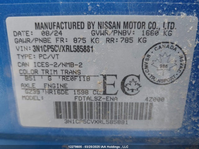 3N1CP5CVXRL585881 Nissan Kicks