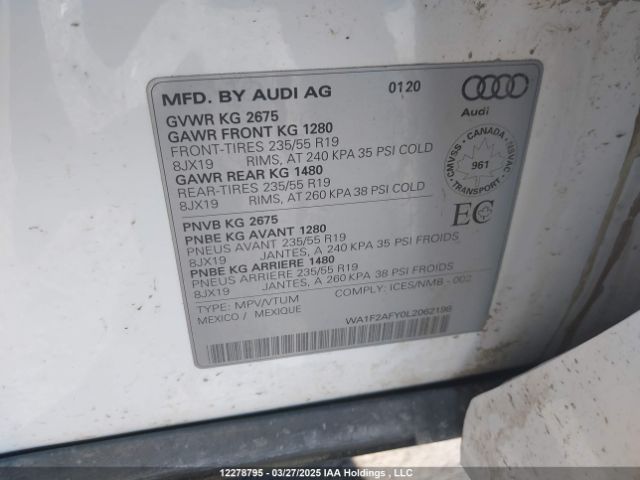 WA1F2AFY0L2062198 Audi Q5 E