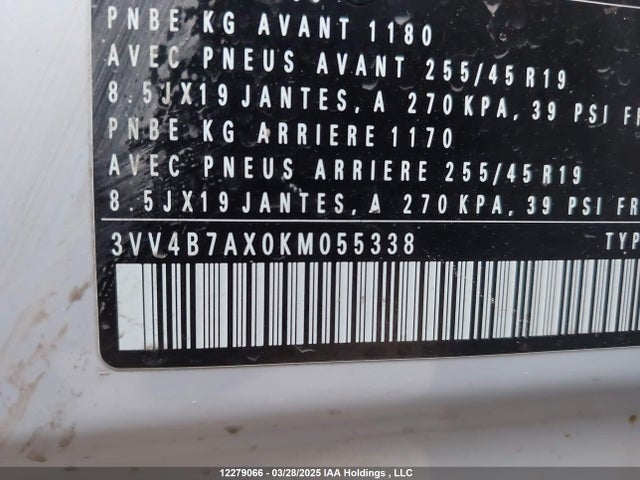3VV4B7AX0KM055338 Volkswagen Tiguan