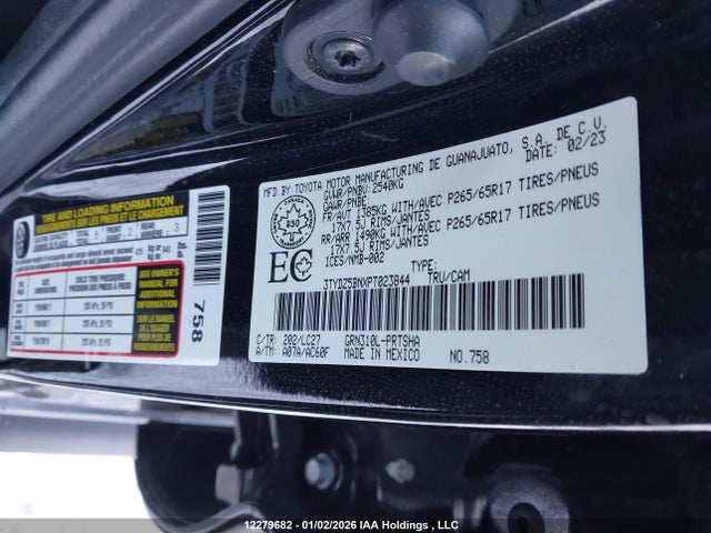 Продаж на аукціоні авто 2023 Toyota Tacoma Double Cab/sr5/trd Sport/trd Off Road, vin: 3TYDZ5BNXPT023844, номер лоту: 12279682