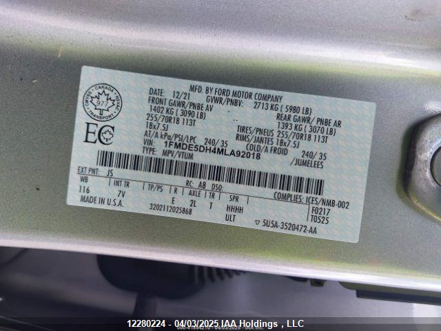 Ford tivct 2021 1FMDE5DH4MLA92018 Image 10