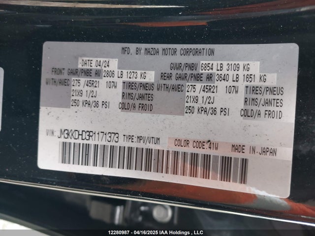 Mazda CX-9 2024 JM3KKDHD3R1171373 Image 9