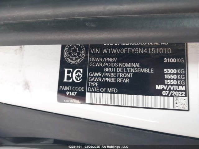 W1WV0FEY5N4151010 Mercedes-Benz m274