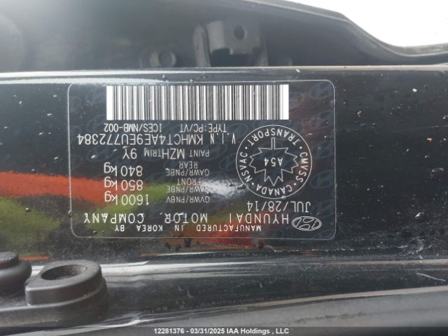 KMHCT4AE9EU772384 Hyundai Accent