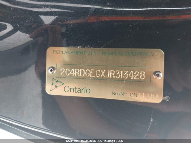 2C4RDGEGXJR313428 Dodge Grand Caravan