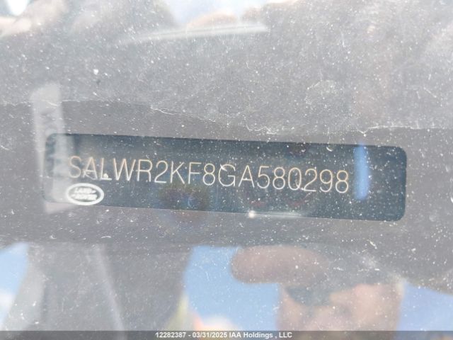 SALWR2KF8GA580298 Land Rover td6 lev3 lev160