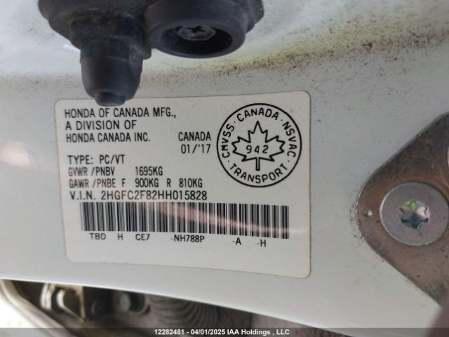 2HGFC2F82HH015828 Honda Civic