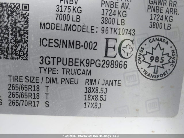 3GTPUBEK9PG298966 GMC l3b