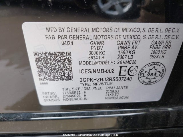 3GPKHZRJ3RS507240 Honda x0c+ec5