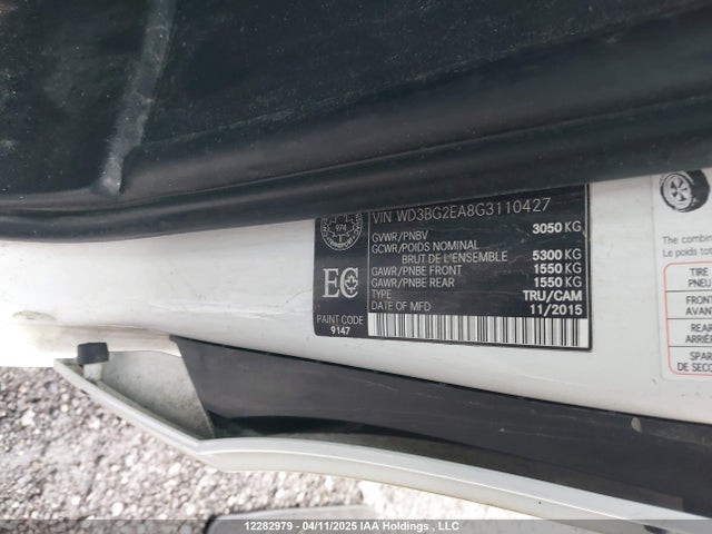 WD3BG2EA8G3110427 Mercedes-Benz 2016