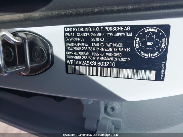 Porsche Macan 2025 WP1AA2A5XSLB03210 Image 9
