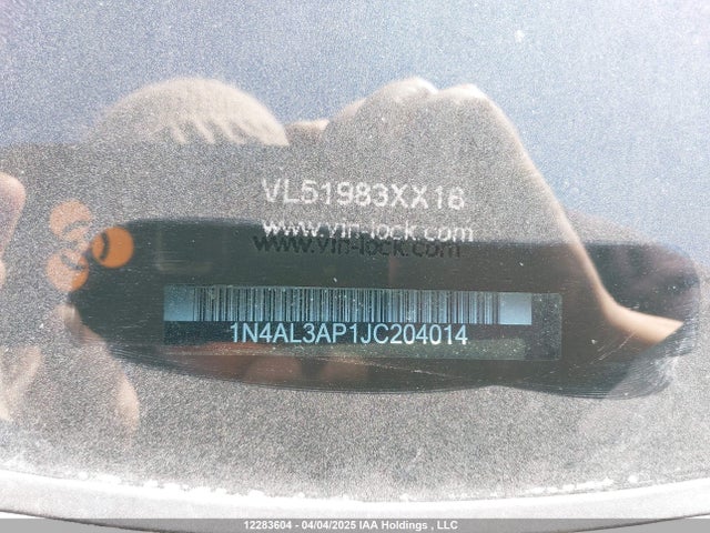2018 Nissan Altima მანქანა იყიდება აუქციონზე, vin: 1N4AL3AP1JC204014, აუქციონის ნომერი: 12283604