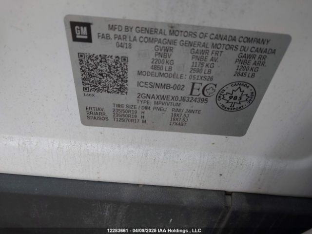 2GNAXWEX0J6324395 Chevrolet Equinox