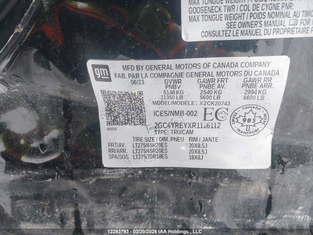 12283793 :رقم المزاد ، 2GC4YREYXR1116112 vin ، 2024 Chevrolet Silverado K2500 High Country مزاد بيع