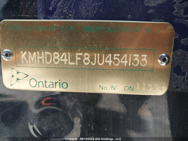 KMHD84LF8JU454133 Hyundai mpi nu