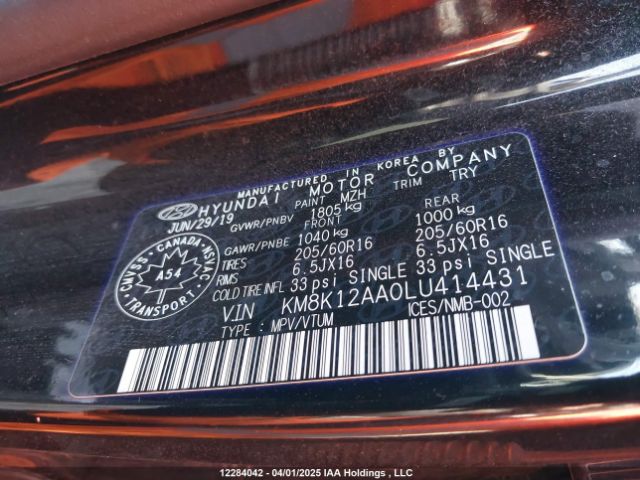 KM8K12AA0LU414431 Hyundai Kona Se