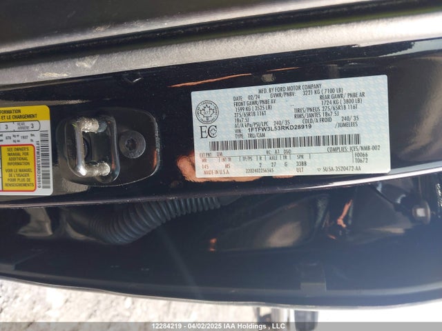 1FTFW3L53RKD28919 Ford F150 Xlt